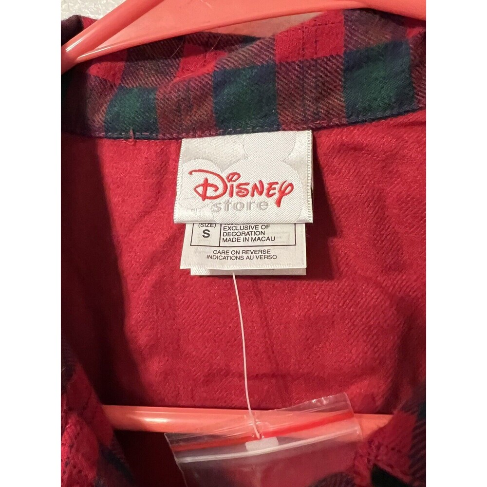 Vintage‎ Disney Store Plaid Flannel Pjs Mickey Mouse Nightgown Womens Small NWT - Picture 5 of 9